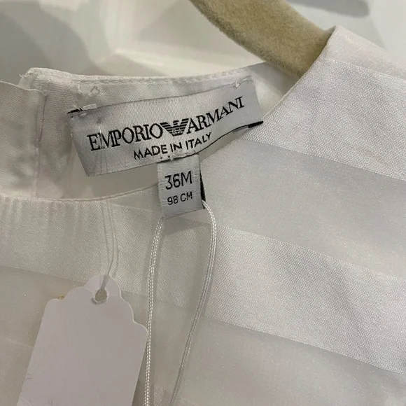 New without tags Emporio Armani white girls dress size 36M